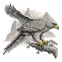 HAWK MOUNTAIN WITH S tattoo design idea