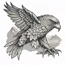 HAWK MOUNTAIN WITH S tattoo design idea