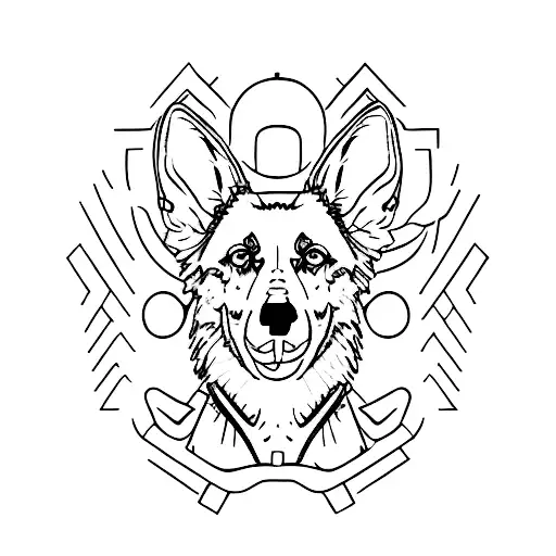 German shepard tattoo design idea