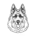German shepard tattoo design idea