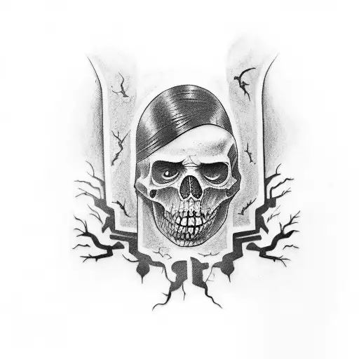 Design a tattoo showcasing your favorite scary movie scene with a military twist tattoo design idea