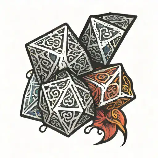 dnd dice tattoo design idea