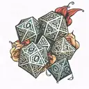 dnd dice tattoo design idea
