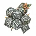 dnd dice tattoo design idea