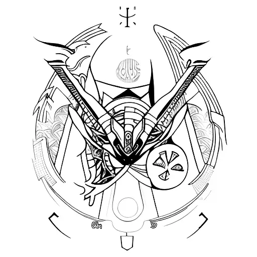 Deus ibis Toth tattoo design idea