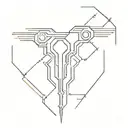 Cyberpunk 2077 cyberware symetrical tattoo design idea