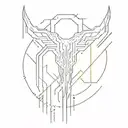Cyberpunk 2077 cyberware symetrical tattoo design idea