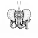 Elephant tattoo design idea