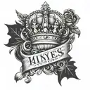 three crowns symbolizing royalty with the words "Progress with unity" under the crowns  tattoo design idea