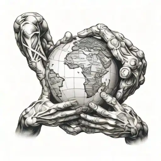 atlas holding the world tattoo design idea