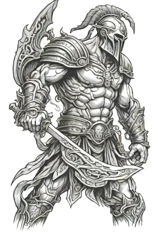 ares god of war tattoo design idea
