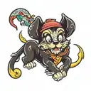 boogie an 90s cartoon characters tattoo design idea