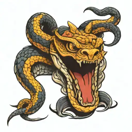 king cobra tattoo design idea