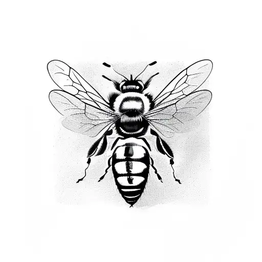 Honey Bee smiling tattoo design idea