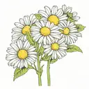chamomile flower  tattoo design idea