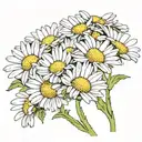 chamomile flower  tattoo design idea