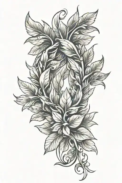 laurel wreath made tattoo design idea
