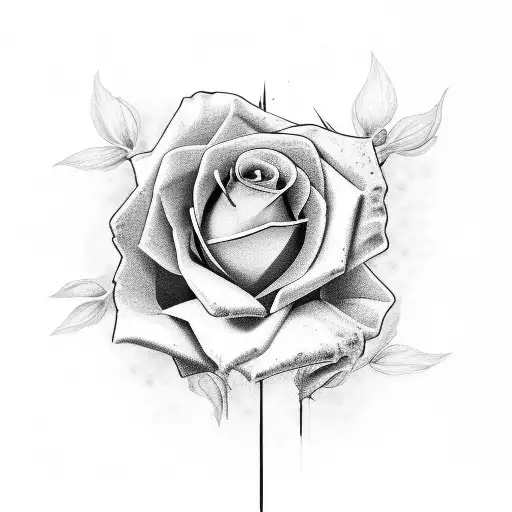 Burning roses  tattoo design idea