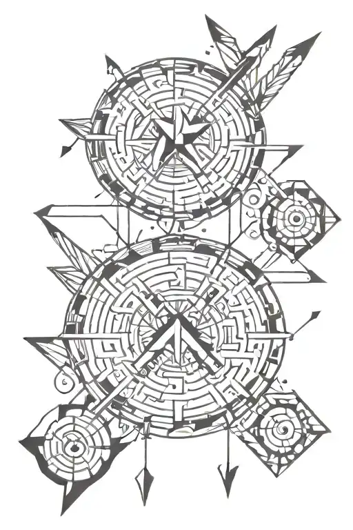 Sagittarius arrow  tattoo design idea