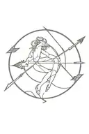 Sagittarius with arrow  tattoo design idea