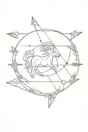 Sagittarius with arrow  tattoo design idea