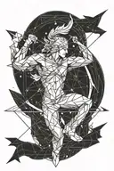Sagittarius with arrow  tattoo design idea