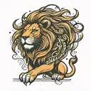 Lion tattoo design idea