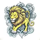 Lion tattoo design idea