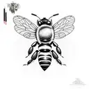 Honey Bee tattoo design idea