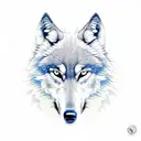 wolf and planet earth tattoo design idea