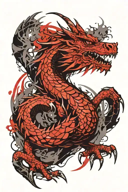 nordic dragon tattoo tattoo design idea