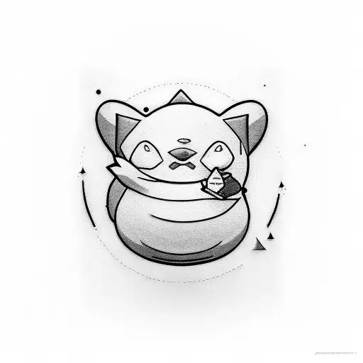 Snorlax chef tattoo design idea