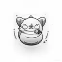 Snorlax chef tattoo design idea