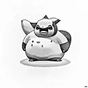 Snorlax chef tattoo design idea