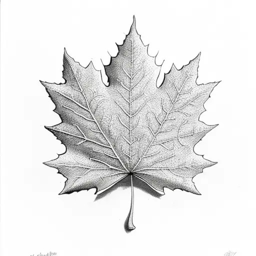 Maple Leaf tattoo design idea