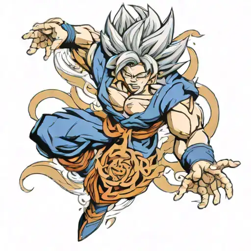 goku ultra instinct tattoo design idea