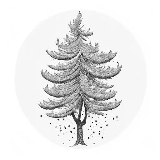 evergreen tree 11/11 butterfly tattoo design idea