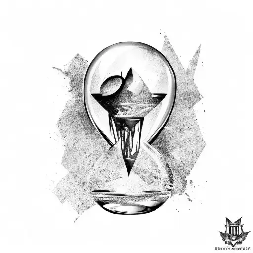 Broken Hourglass full sleeve tattoo design idea