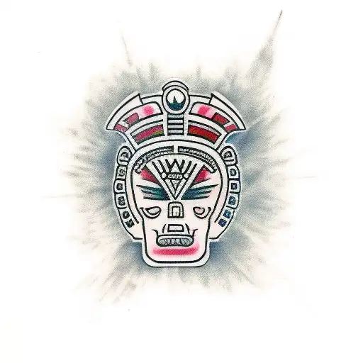 aztec god tattoo design idea