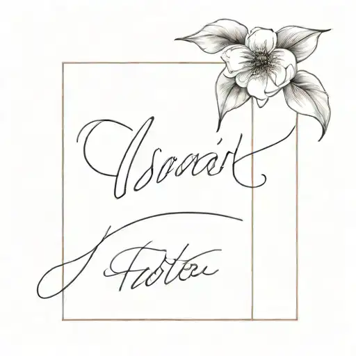 remembrance name tattoo design idea