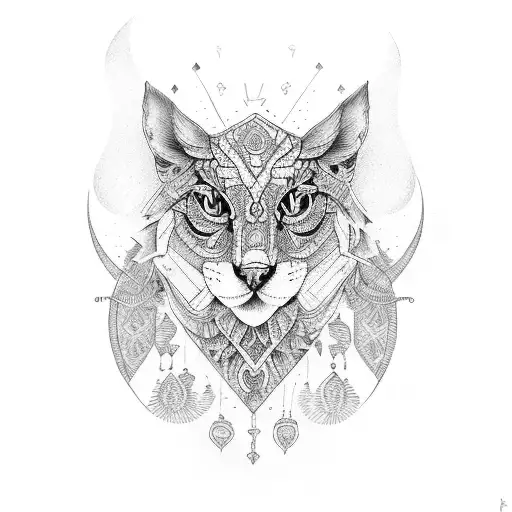 American traditional gypsy tattoo design idea