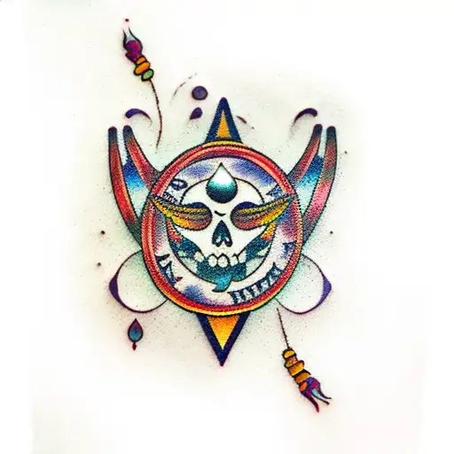 American traditional gypsy tattoo design idea