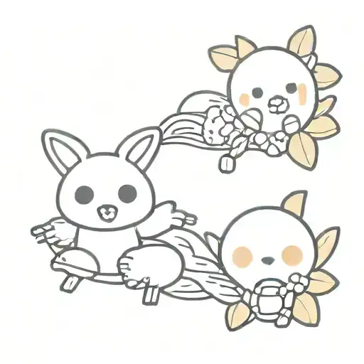 Reese's pieces sisters  tattoo design idea