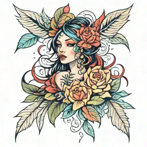 Urai Rak Alexis Scarlett Summer tattoo design idea