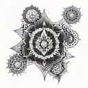 chakras vertical  tattoo design idea