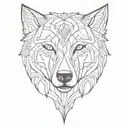 wolf in mandala tattoo design idea