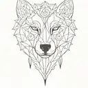 wolf in mandala tattoo design idea