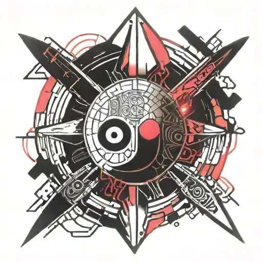 loli blood moon tattoo design idea