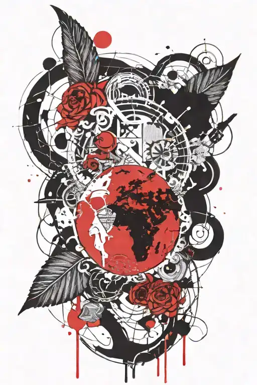 loli blood moon tattoo design idea