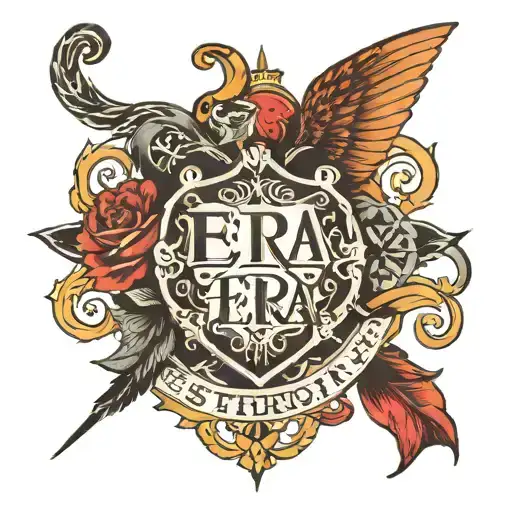 I need a tattoo made, something that represents strength and protection, with the letters Ezra in it tattoo design idea